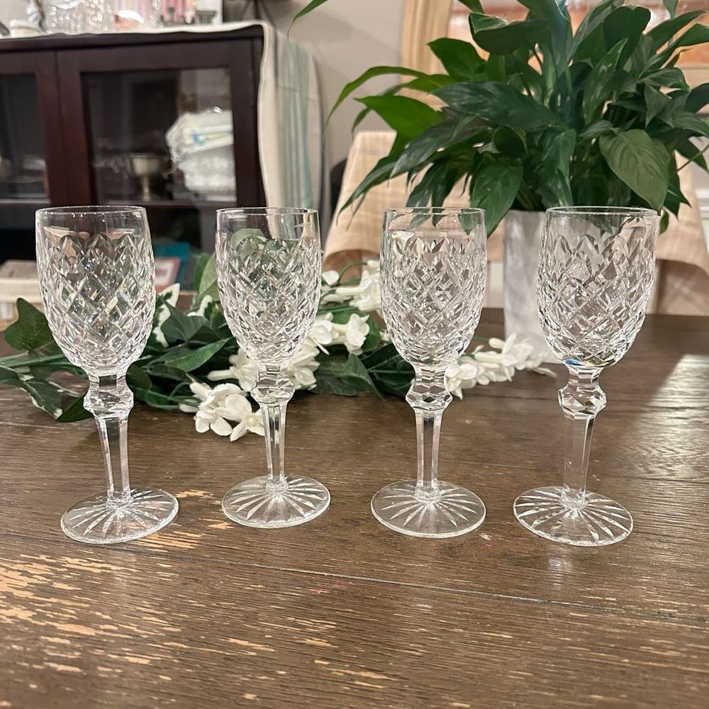 WATERFORD Powerscourt Set of Four Sherry‎ Glasses Vintage